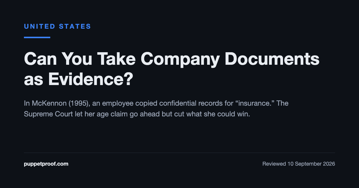 taking employer documents